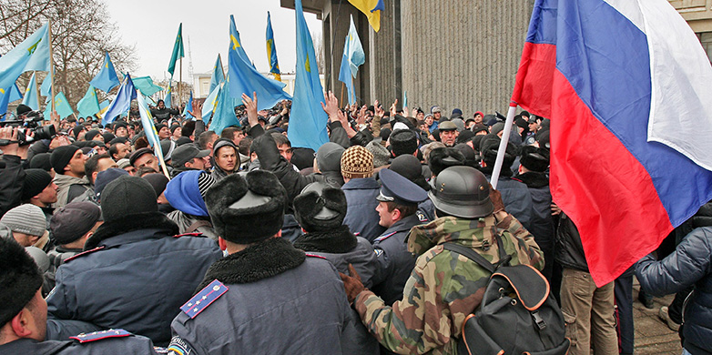 Vergr?sserte Ansicht: Demonstration in Simferopol