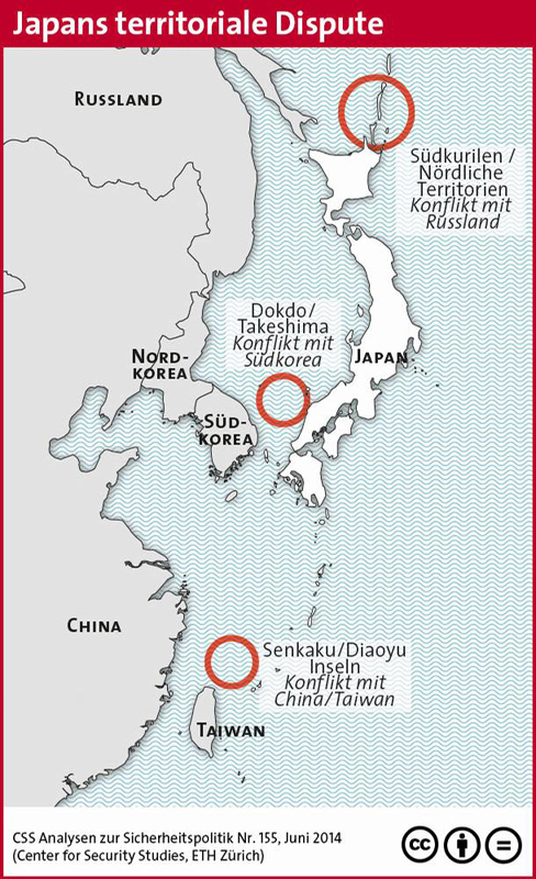 Vergr?sserte Ansicht: Japans territoriale Dispute