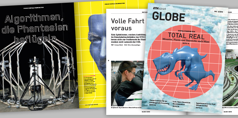 Vergr?sserte Ansicht: Collage: Das neue Design des Magazins Globe