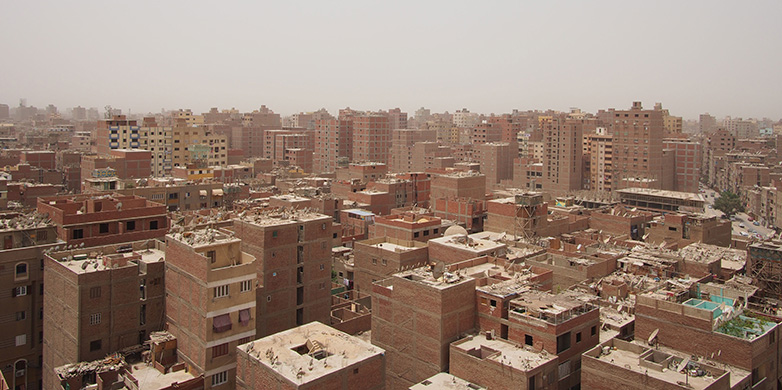 Vergr?sserte Ansicht: View over Ard-El-Lewa, an informal area of Cairo. 