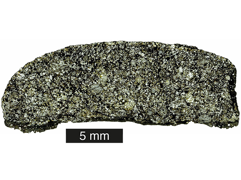 Vergr?sserte Ansicht: Mikroskopische Aufnahme des Medeoriten Jiddat al Harasis 466.