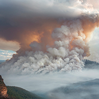 Die klimaverändernden Russpartikel entstehen unter anderem bei Busch- und Waldbränden (Bild: Colourbox)