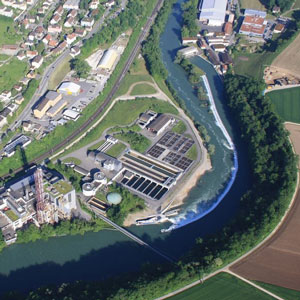Das Flusskraftwerk Schiffmühle an der Limmat. (Bild: Limmatkraftwerke AG) &nbsp;