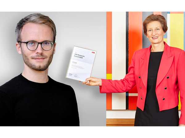 Tim Tr?ndle receives the ABB Research Prize.