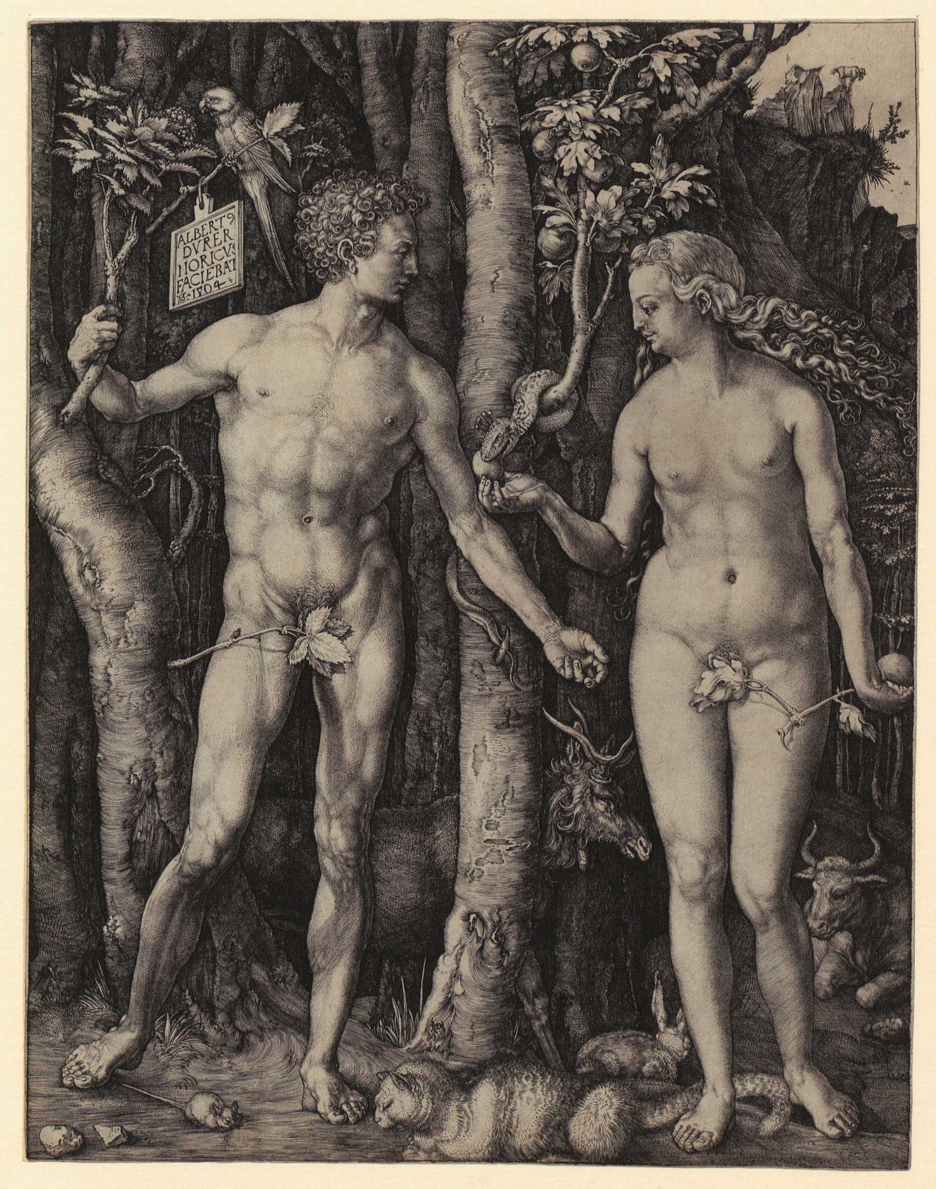 Enlarged view: Albrecht Dürer, Adam und Eva, 1504 © Graphische Sammlung ETH Zürich