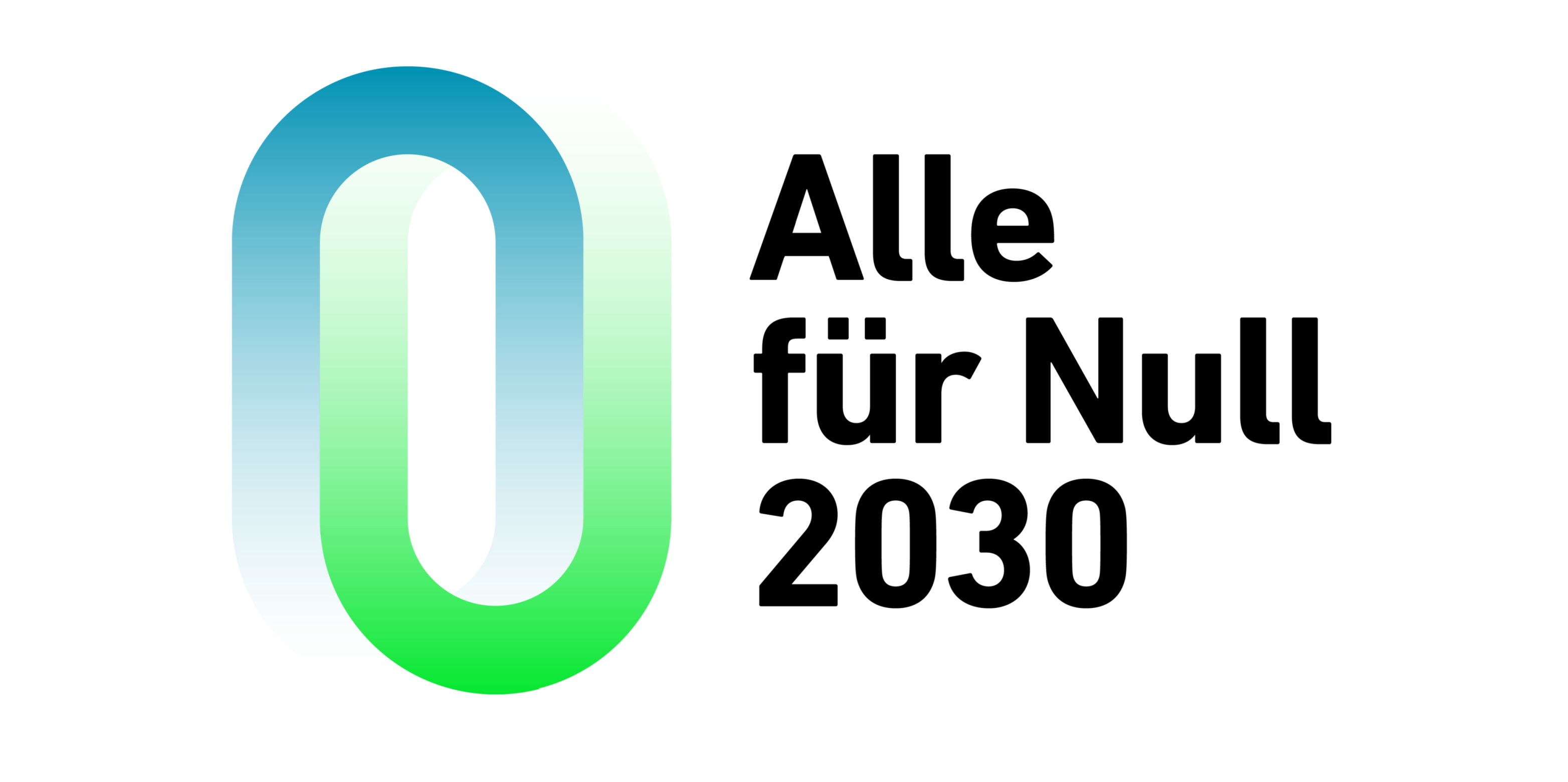 Logo von ETH Netto-Null mit Text Alle für Null 2030